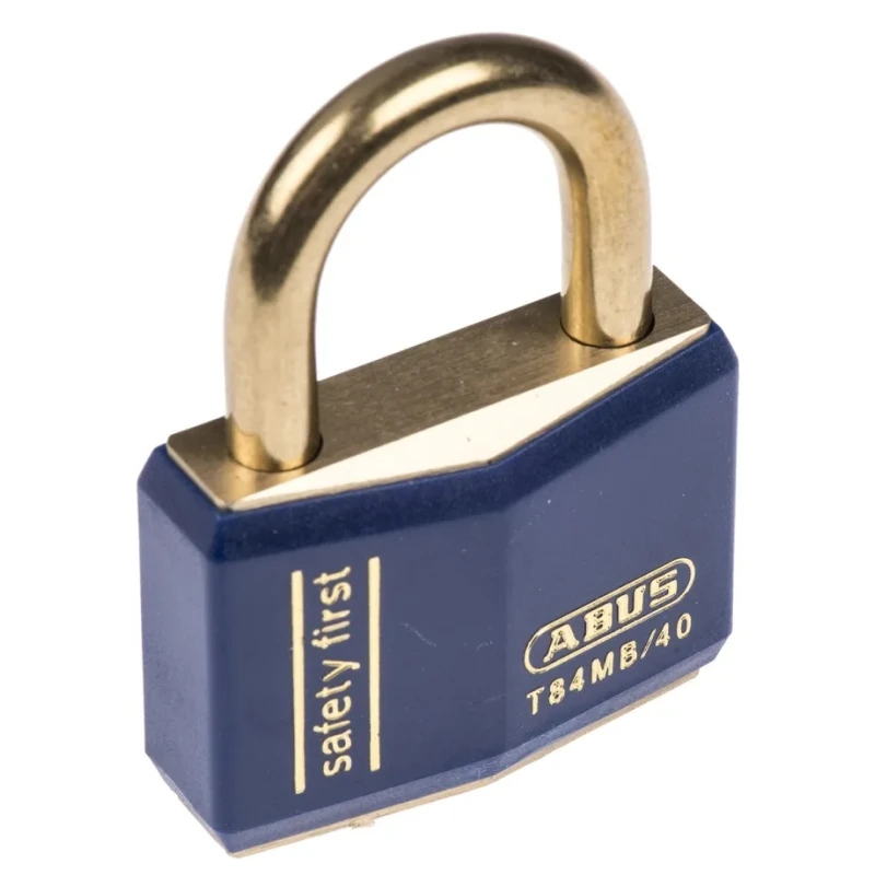 ABUS Keyed Brass Safety Padlock Weatherproof 6 mm Shackle Diameter 40 mm Body XR0084B 40