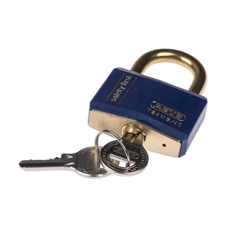 ABUS Keyed Brass Safety Padlock Weatherproof 6 mm Shackle Diameter 40 mm Body XR0084B 40