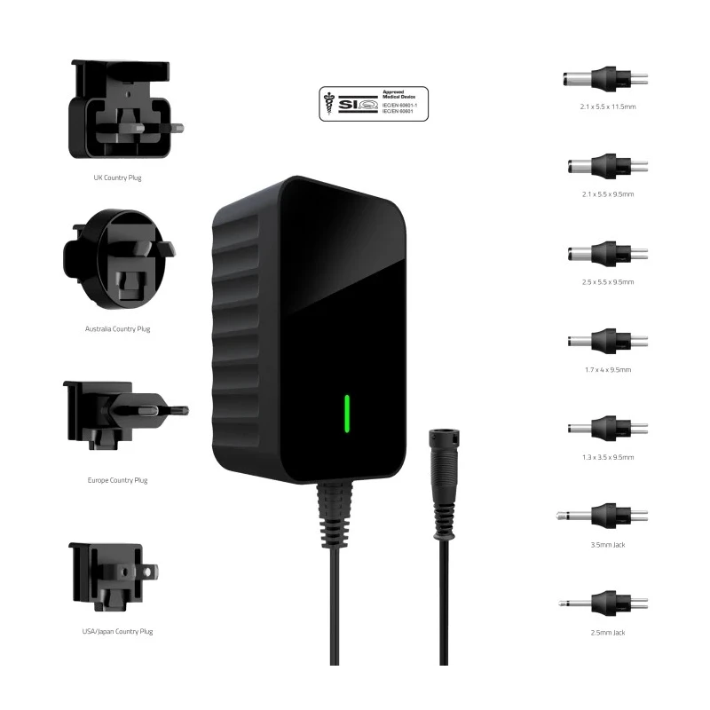 Friwo Plug Adapter Australia EU UK US 5V DC 5A 25W Interchangeable Switch Mode Power Supply EDV1960978RS