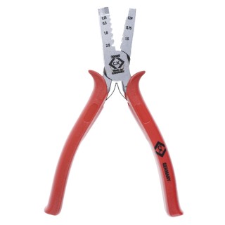 CK Professional Crimp Tool for Wire Ferrules, Anti-Slip Soft Grip Handle, Capacity 0.25-2.5 mm² / AWG 23-13 430005