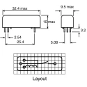 Meder SPNO Reed Relay B05 Series Encapsulated Nickel-Plated Steel Case BE05-1A74-M