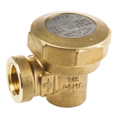 Spirax Sarco Brass Air Vent 1/2 in Screwed BSP 13 bar Maximum Operating Pressure 62mm Height 1232600