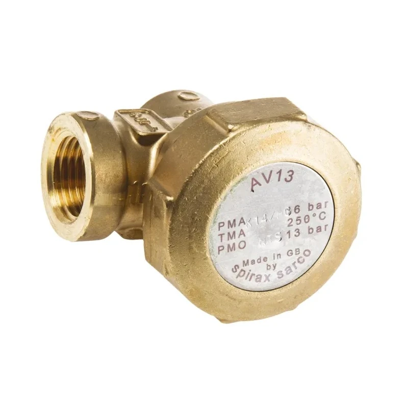 Spirax Sarco Brass Air Vent 1/2 in Screwed BSP 13 bar Maximum Operating Pressure 62mm Height 1232600