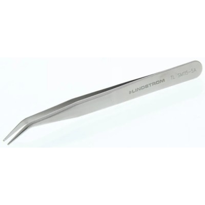 Lindstrom 120mm Stainless Steel Rounded ESD Safe Tweezer TL SM 115-SA
