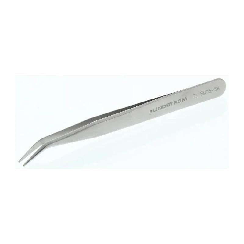 Lindstrom 120mm Stainless Steel Rounded ESD Safe Tweezer TL SM 115-SA