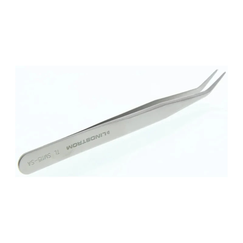 Lindstrom 120mm Stainless Steel Rounded ESD Safe Tweezer TL SM 115-SA