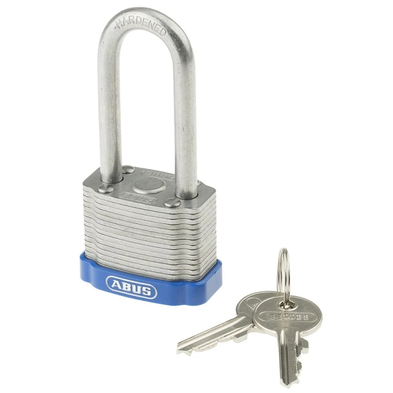 ABUS Key Steel Padlock Weatherproof for Indoor & Outdoor Use with 6.7 mm Shackle Diameter and 44 mm Width XR0041HB4KA1