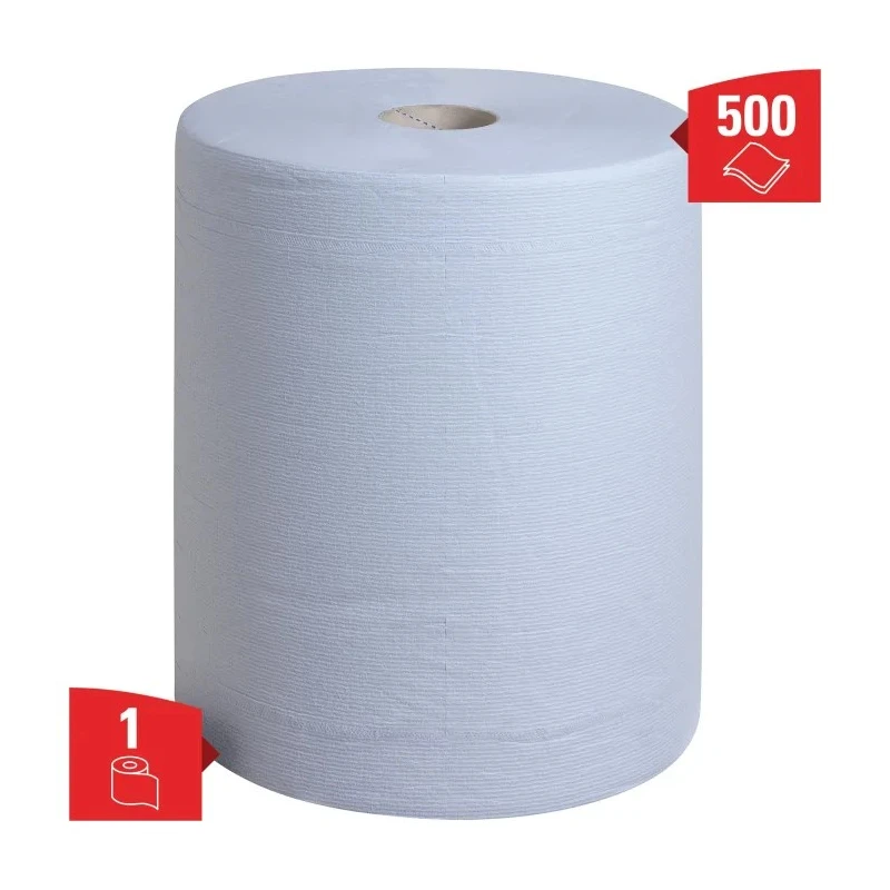 Kimberly Clark L20 General Clean Blue Jumbo Cleaning Paper Towel Roll 2 Ply 330 x 380 mm 500 Sheets 7301