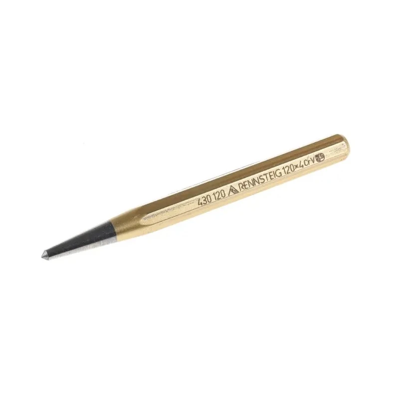 RS PRO 1-Piece Centre Punch, Chrome Vanadium Steel, 10mm Shank, 120mm Length, DIN 7250, Germany 473-0705