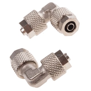 RS PRO Stainless Steel Pneumatic Elbow Adapter Push In 6 mm Tube-to-Tube Fitting 299-3869