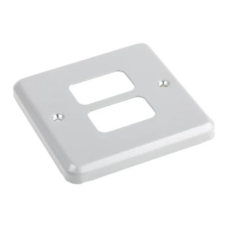 MK Electric Grey 2 Gang Light Switch Cover K3492 ALM