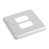 MK Electric Grey 2 Gang Light Switch Cover K3492 ALM