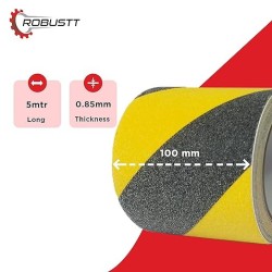 Robustt Anti Skid/AntiSlip 5mtr x 100mm Yellow/Black tape