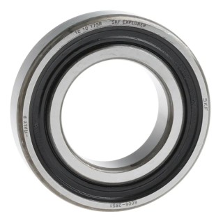SKF Single Row Deep Groove Ball Bearing, 30 mm ID, 55 mm OD, 13 mm Width, Steel Balls, Sheet Metal Cage, Sealed 6006-2RS1