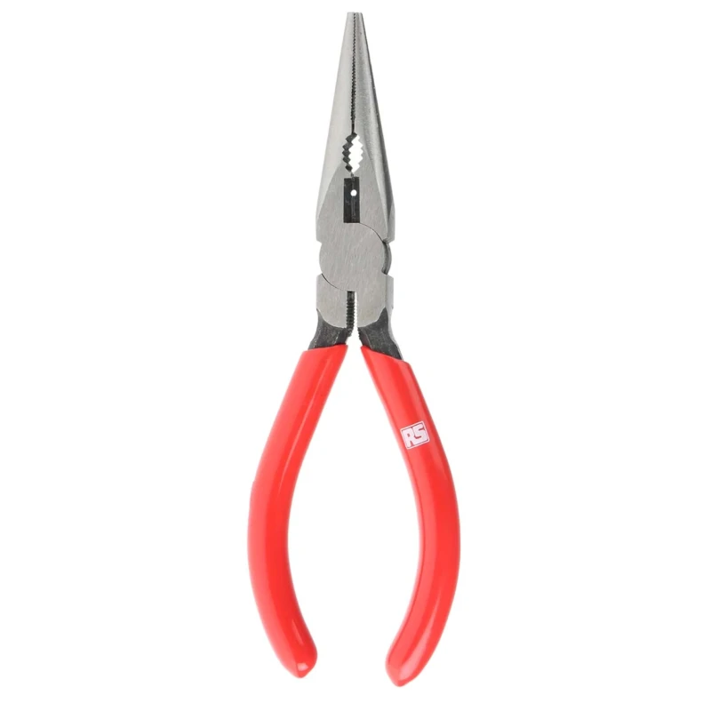 RS PRO Long Nose Plier Chrome Steel 160mm Overall Length 46.5mm Jaw 180° Nose Angle Ergonomic Handle 541-7043