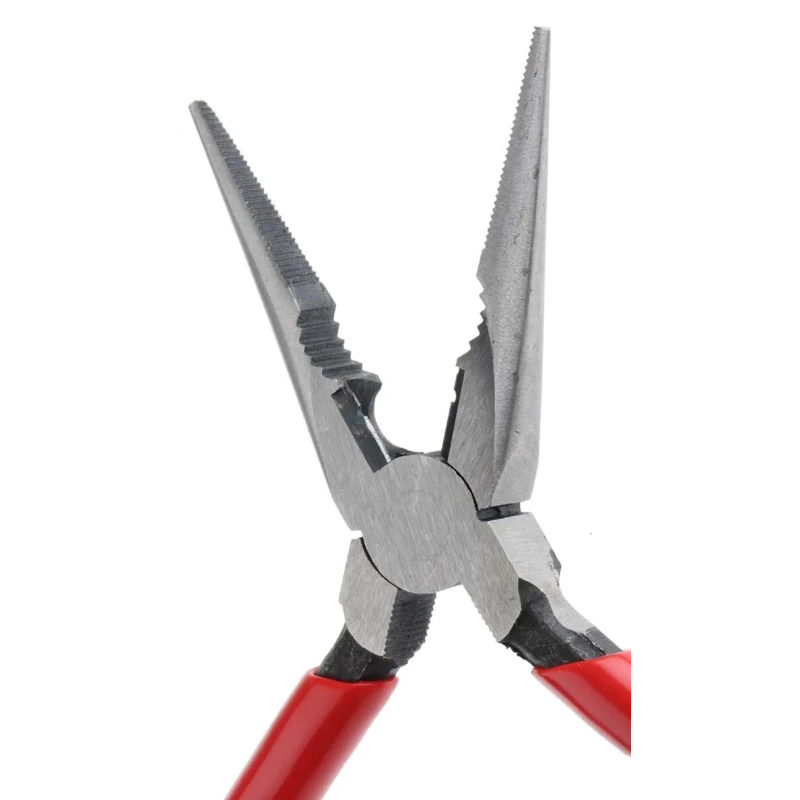 RS PRO Long Nose Plier Chrome Steel 160mm Overall Length 46.5mm Jaw 180° Nose Angle Ergonomic Handle 541-7043