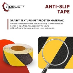 Robustt Anti Skid/AntiSlip 5mtr x 100mm Yellow/Black tape