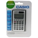 Casio Pocket Calculator Solar Power Supply Battery Powered 8 Digits Grey HS-8VA HS-8VA-