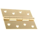 RS PRO Electro Brass Steel Butt Hinge with a Fixed Pin, Screw Fixing, 100 mm Length x 71 mm Width x 1.75 mm 436-5109