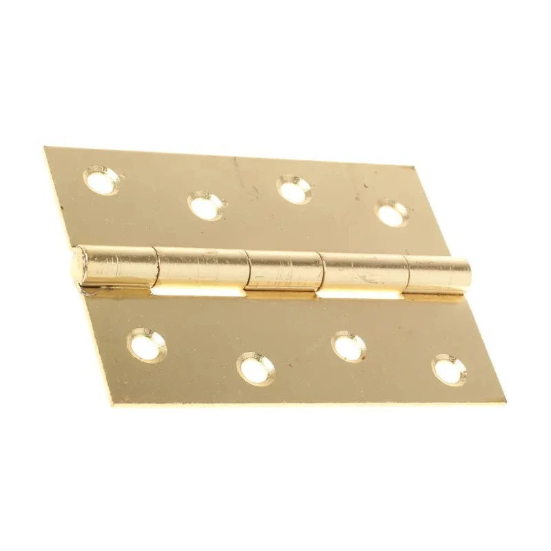 RS PRO Electro Brass Steel Butt Hinge with a Fixed Pin, Screw Fixing, 100 mm Length x 71 mm Width x 1.75 mm 436-5109