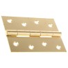 RS PRO Electro Brass Steel Butt Hinge with a Fixed Pin, Screw Fixing, 100 mm Length x 71 mm Width x 1.75 mm 436-5109