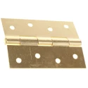 RS PRO Electro Brass Steel Butt Hinge with a Fixed Pin, Screw Fixing, 100 mm Length x 71 mm Width x 1.75 mm 436-5109