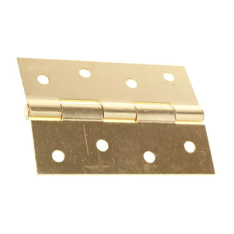 RS PRO Electro Brass Steel Butt Hinge with a Fixed Pin, Screw Fixing, 100 mm Length x 71 mm Width x 1.75 mm 436-5109
