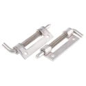 Pinet Raw Stainless Steel Latch with a Spring Loaded Pin, Bolt-On Fixing, 82 mm x 18.2 mm x 3 mm 1214314