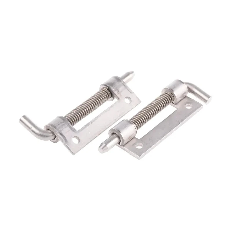 Pinet Raw Stainless Steel Latch with a Spring Loaded Pin, Bolt-On Fixing, 82 mm x 18.2 mm x 3 mm 1214314