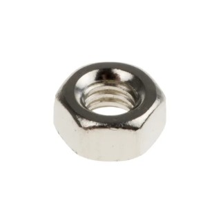 RS PRO Nickel Plated Brass Locknut 6BA Full Thread BS 57 483-0596