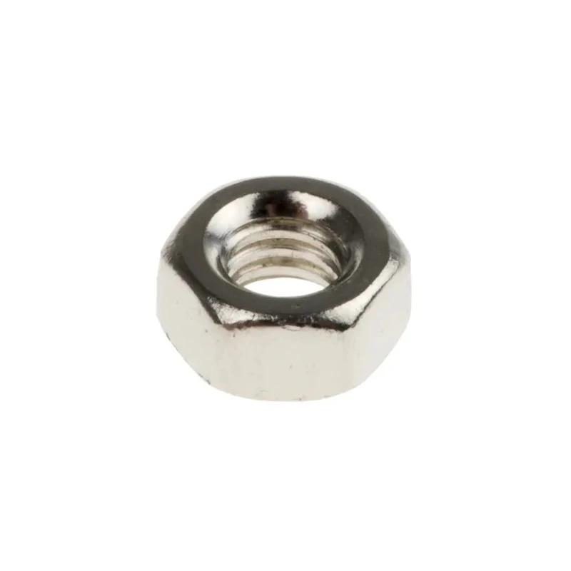 RS PRO Nickel Plated Brass Locknut 6BA Full Thread BS 57 483-0596