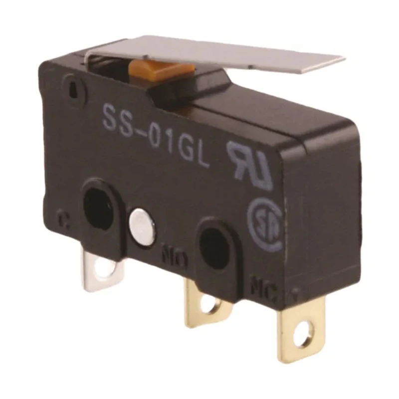 Omron Hinge Lever Micro Switch Solder Terminal, 100mA Current, 30 V DC, SPDT Contact Configuration SS-01GL-F