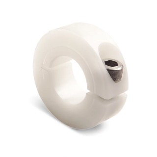 Ruland Plastic One Piece Shaft Collar, Clamp Screw Fastening, 30 mm Bore Diameter, 54 mm Outer Diameter, 15 mm Width MCL-30-P