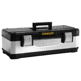 Stanley Metal Tool Box with Movable Tote Tray, Padlock Lock Type, 660mm x 290mm x 222mm 1-95-620
