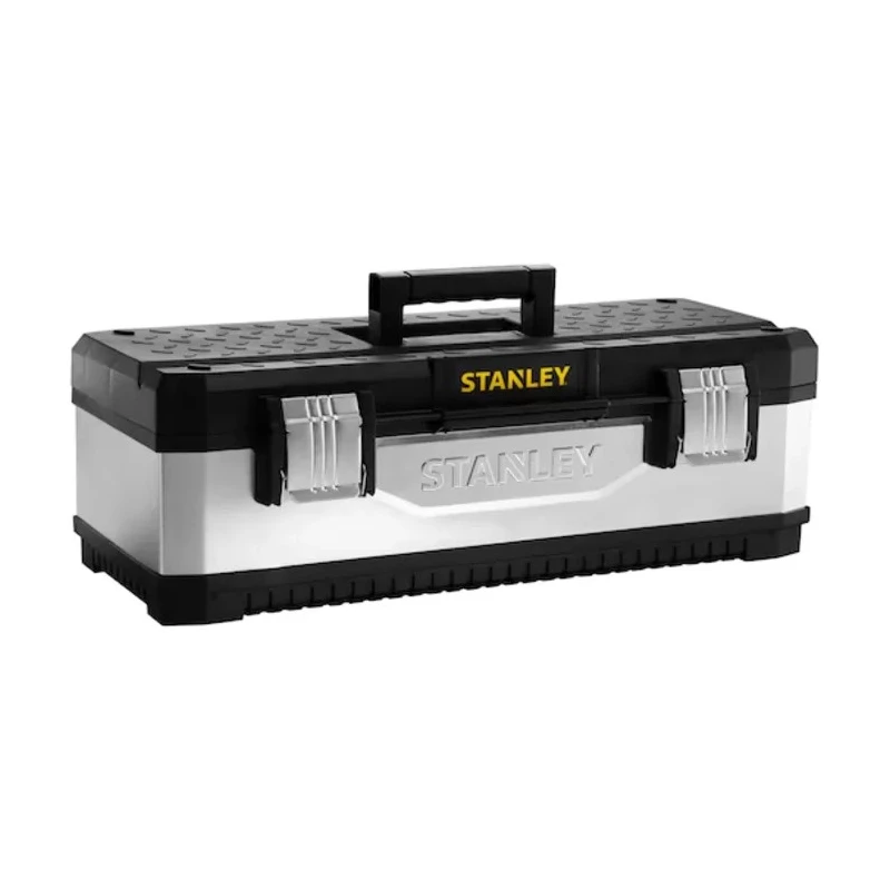 Stanley Metal Tool Box with Movable Tote Tray, Padlock Lock Type, 660mm x 290mm x 222mm 1-95-620