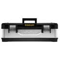 Stanley Metal Tool Box with Movable Tote Tray, Padlock Lock Type, 660mm x 290mm x 222mm 1-95-620