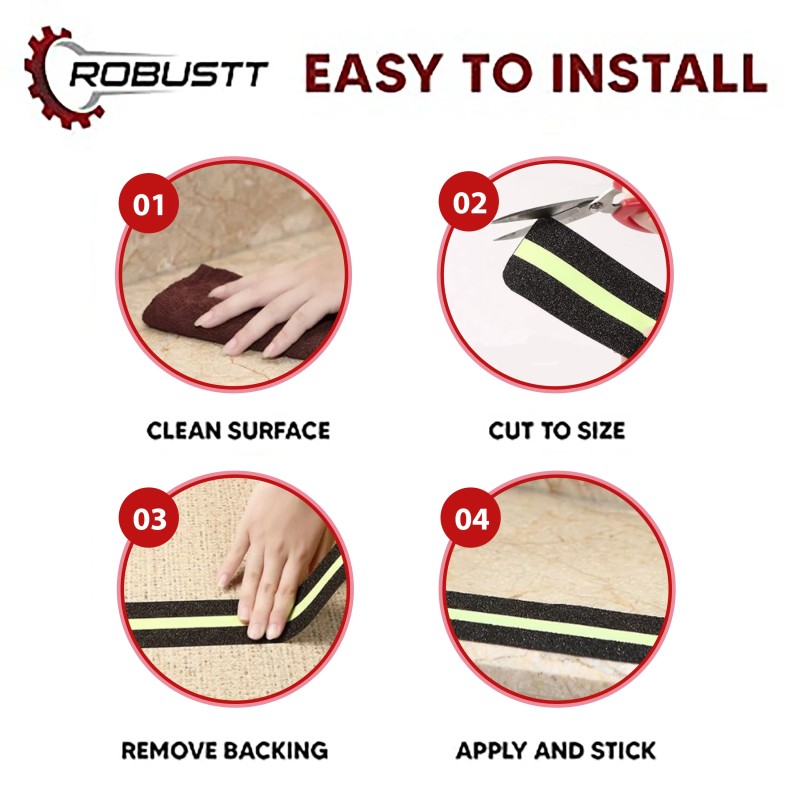 Buy Robustt Anti Skid/AntiSlip 5mx50mm Adhesive Tape Pack of 10