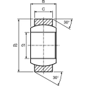 Igus High-Performance Self-Aligning Spherical Bearing 20mm Bore 40mm OD 5kN Axial Load 10kN Radial Load KGLM-20