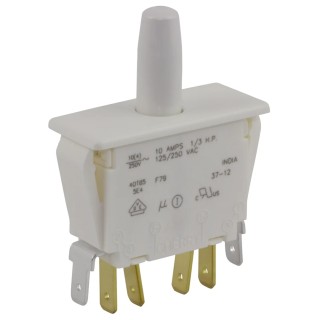 ZF Door Micro Switch Panel Mount, DPDT Button, 10A Current, -40°C to 85°C F79-00A