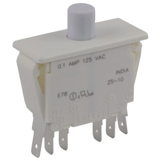 ZF Door Micro Switch, DPDT Button 100mA, Panel Mount, Momentary Operation, -40°C to 85°C E78-40A
