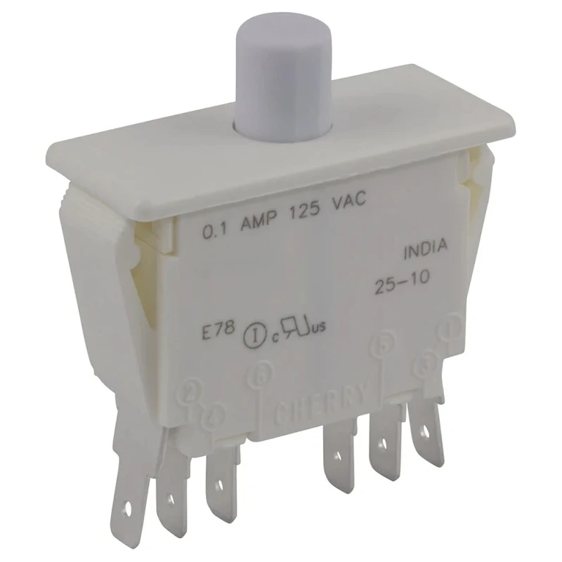 ZF Door Micro Switch, DPDT Button 100mA, Panel Mount, Momentary Operation, -40°C to 85°C E78-40A