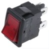 ZF Illuminated Double Pole Single Throw DPST On-Off On-Off Nylon Panel Mount Rocker Switch LRA32H2BBREN