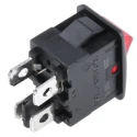 ZF Illuminated Double Pole Single Throw DPST On-Off On-Off Nylon Panel Mount Rocker Switch LRA32H2BBREN