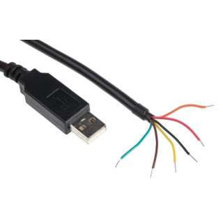 FTDI Chip TTL to USB Serial Converter Cable 24AWG 1.8m for FPGA/PLD TTL-232RG-VREG3V3-WE