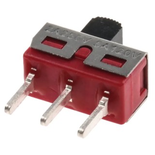 RS PRO PCB Slide Switch SPDT Latching 5A 28V DC Silver Plated Brass 7347292P