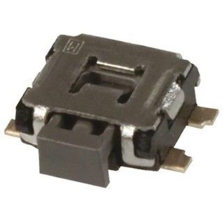 Panasonic Black Tactile Switch Push Plate, 1.35 mm Height, SPST 50mA 12 V DC Surface Mount EVQP7J01K