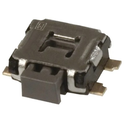Panasonic Black Tactile Switch Push Plate, 1.35 mm Height, SPST 50mA 12 V DC Surface Mount EVQP7J01K