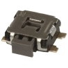 Panasonic Black Tactile Switch Push Plate, 1.35 mm Height, SPST 50mA 12 V DC Surface Mount EVQP7J01K