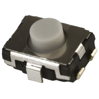 Panasonic Grey Tactile Switch Push Plate 2.5 mm SPST 20mA 15 V dc Surface EVQP2D02Q