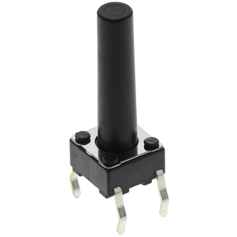 Alps Alpine Black Tactile Switch Stem, 17 mm, SPST 50mA 250V AC 12V DC, Through Hole SKHHDHA010